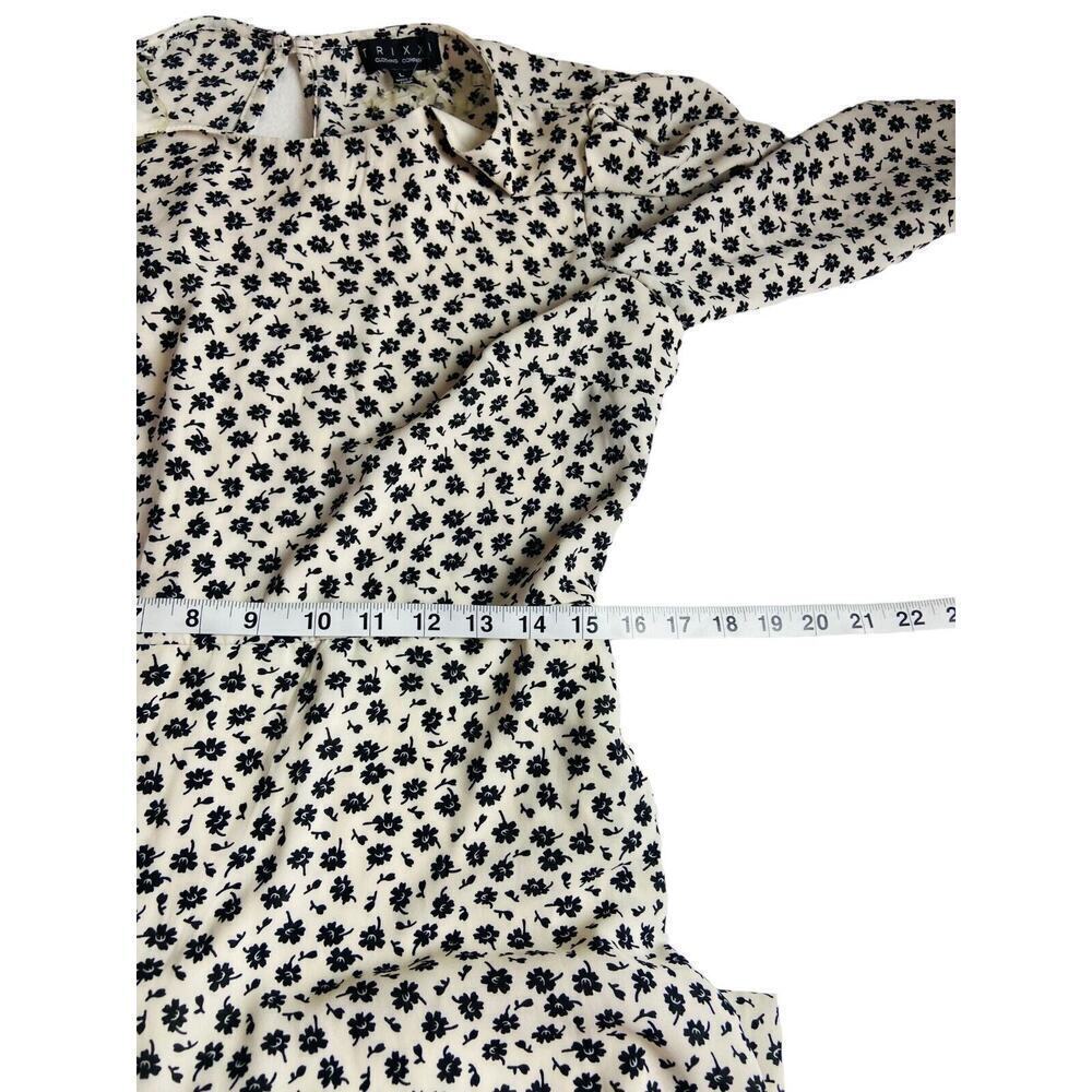 Francesca's Collections Black and White Floral Midi Dress - Picture 7 of 8